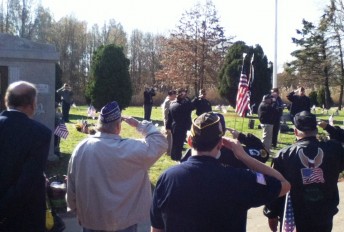 Vets saluting