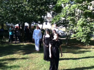 Butoh with guests in bkground